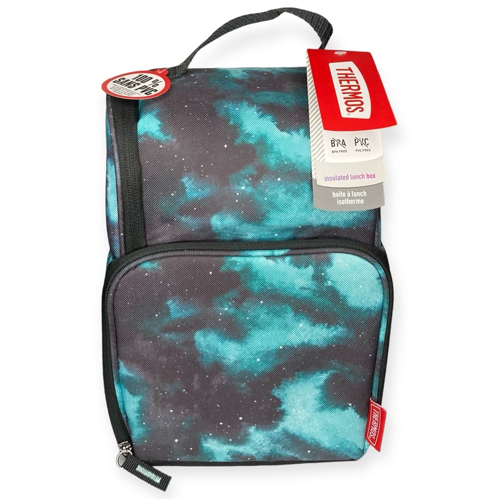 Thermos Lunch Box Summer 2023 Galaxy Teal Kids Lined Dual Space BPA/PVC Free